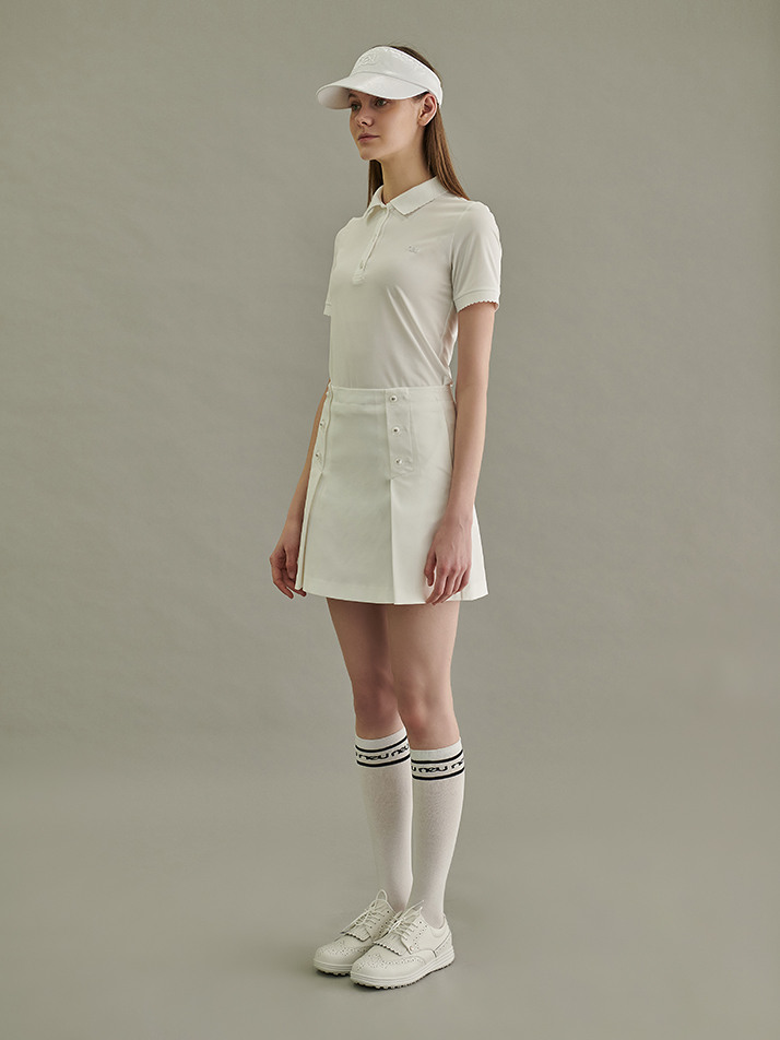 BUTTON SKIRT_WHITE