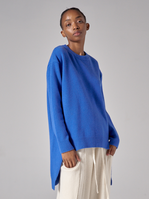 SIDE TAIL PULLOVER (BLUE)