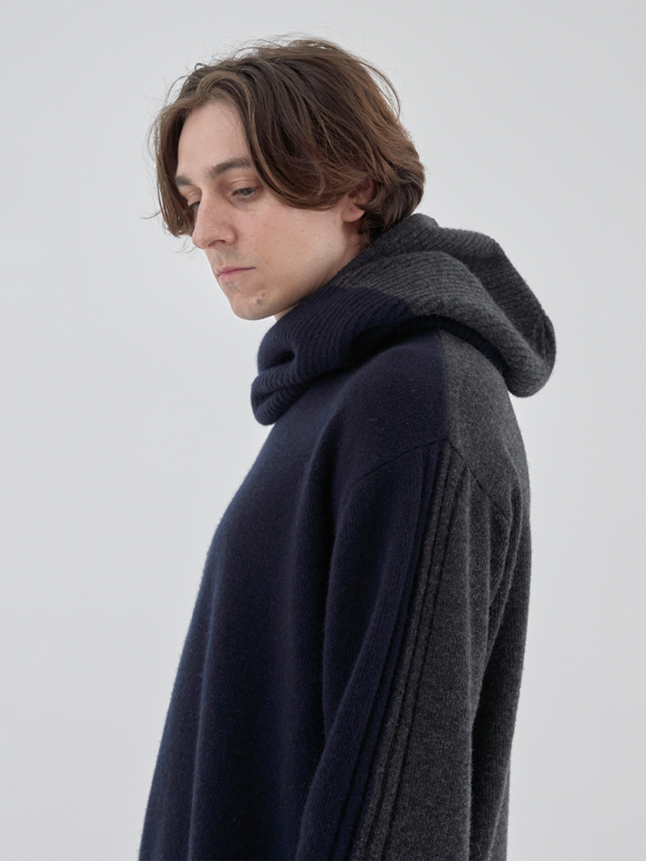 INTARSIA PULLOVER M (NAVY)