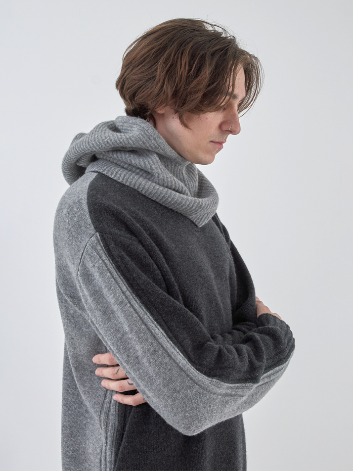 INTARSIA PULLOVER M (CHARCOAL)