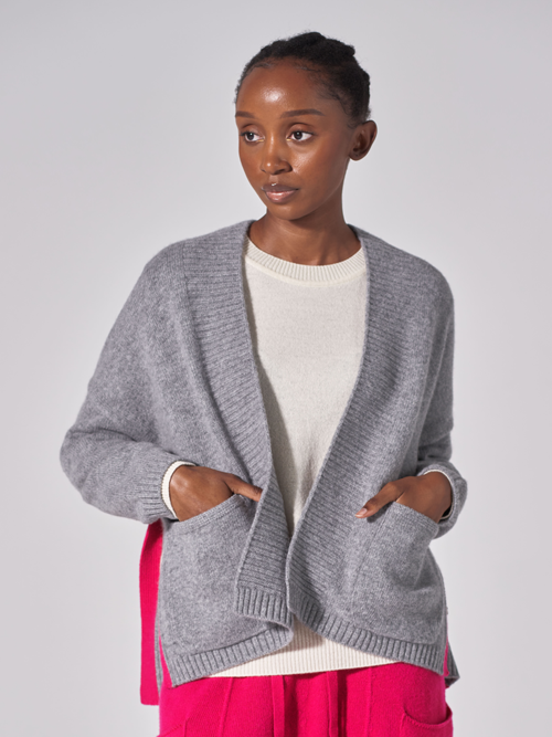 SIDE OPEN CARDIGAN 2 (GREY)