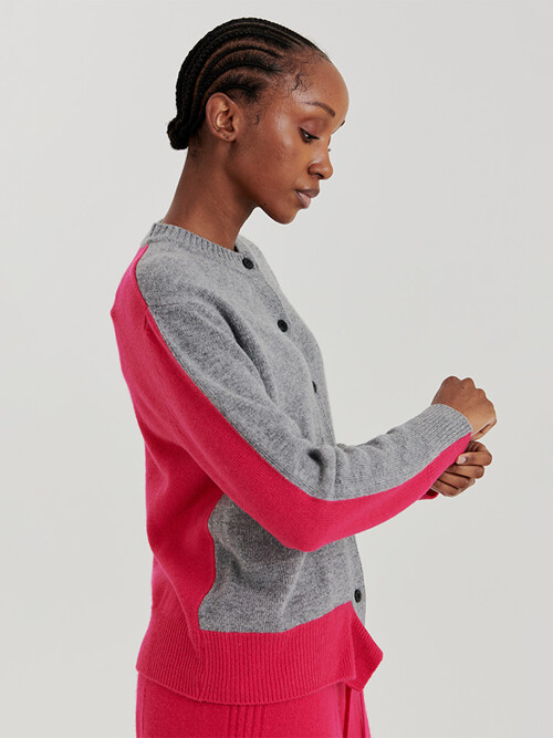 INTARSIA CARDIGAN 2 (GREY)