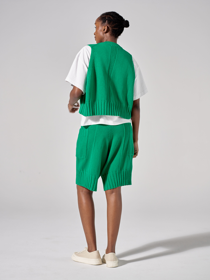 RIB SHORT PANTS (GREEN)