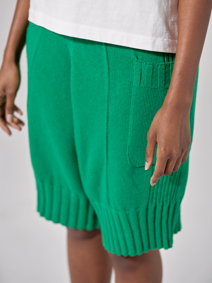 RIB SHORT PANTS (GREEN)