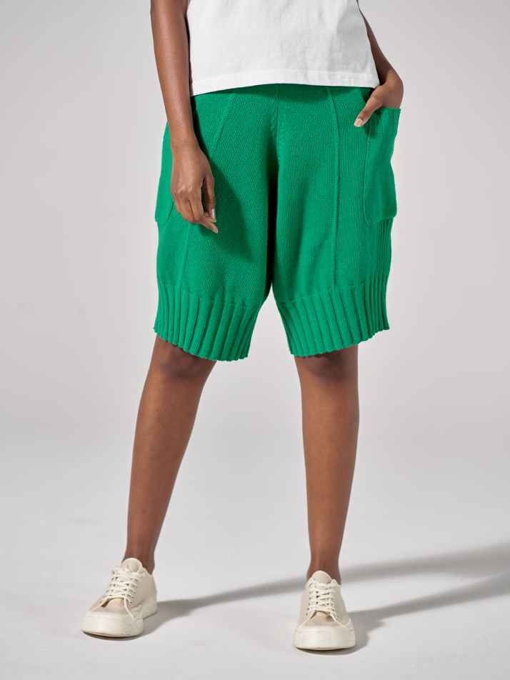 RIB SHORT PANTS (GREEN)