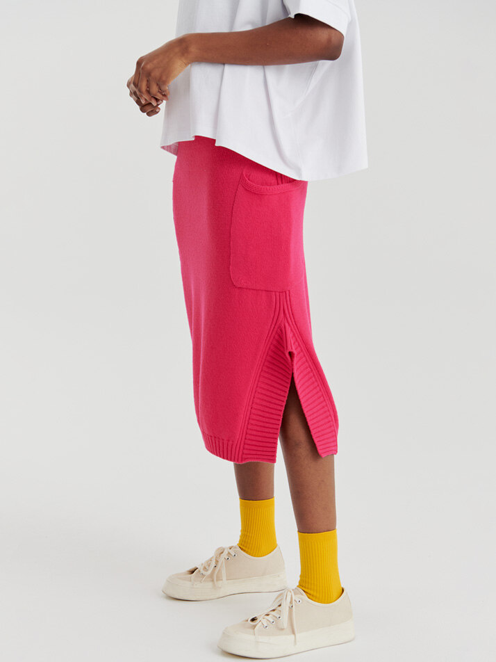 RIB POINT SKIRT (PINK)