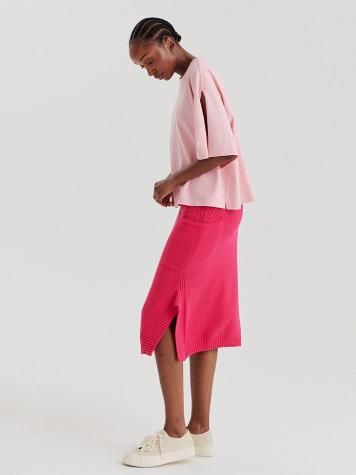 RIB POINT SKIRT (PINK)