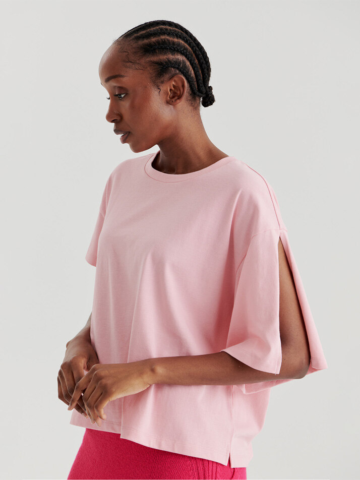 SLEEVE OPEN TOP (L/PINK)