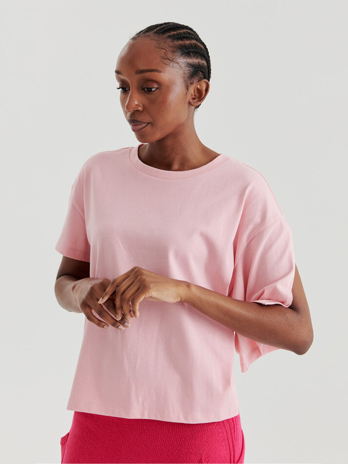 SLEEVE OPEN TOP (L/PINK)