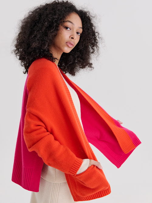 SIDE OPEN CARDIGAN 3 (PINK)
