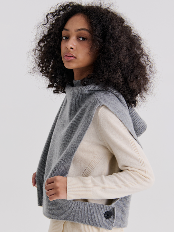 HOOD VEST (GREY)
