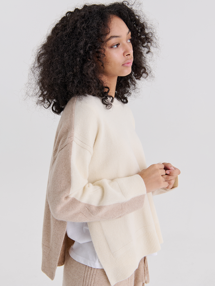 SIDE OPEN PULLOVER 2 (IVORY)