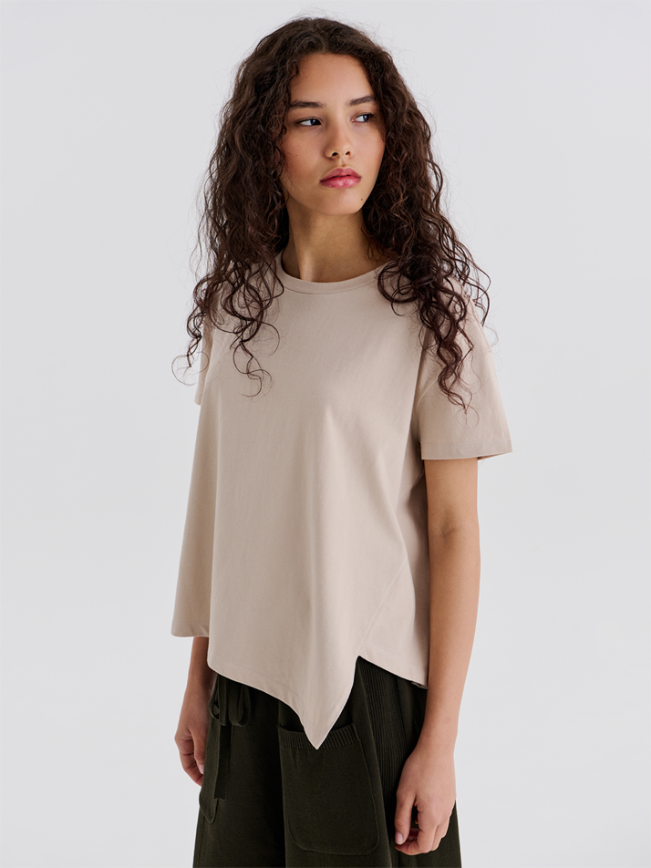 SIDE UNBALANCE TOP (BEIGE)