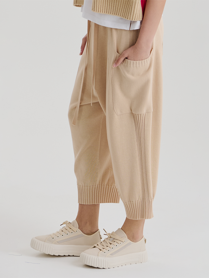 SUMMER BAGGY PANTS (BEIGE)