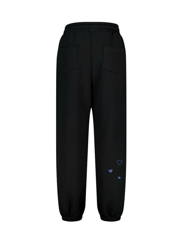 투 하트 스웻 팬츠 Two Hearts Sweat Pants_Black