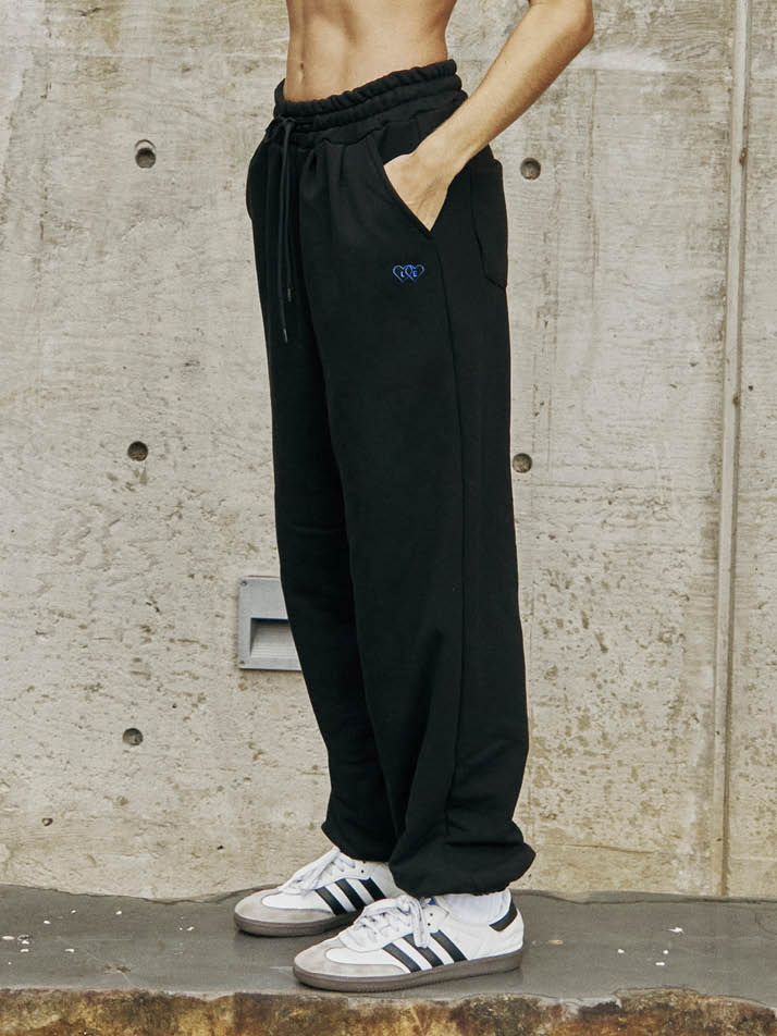 투 하트 스웻 팬츠 Two Hearts Sweat Pants_Black