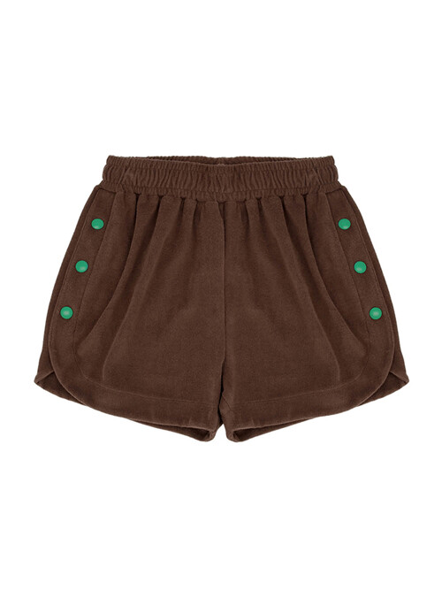 버튼 쇼츠 Button Shorts_Brown