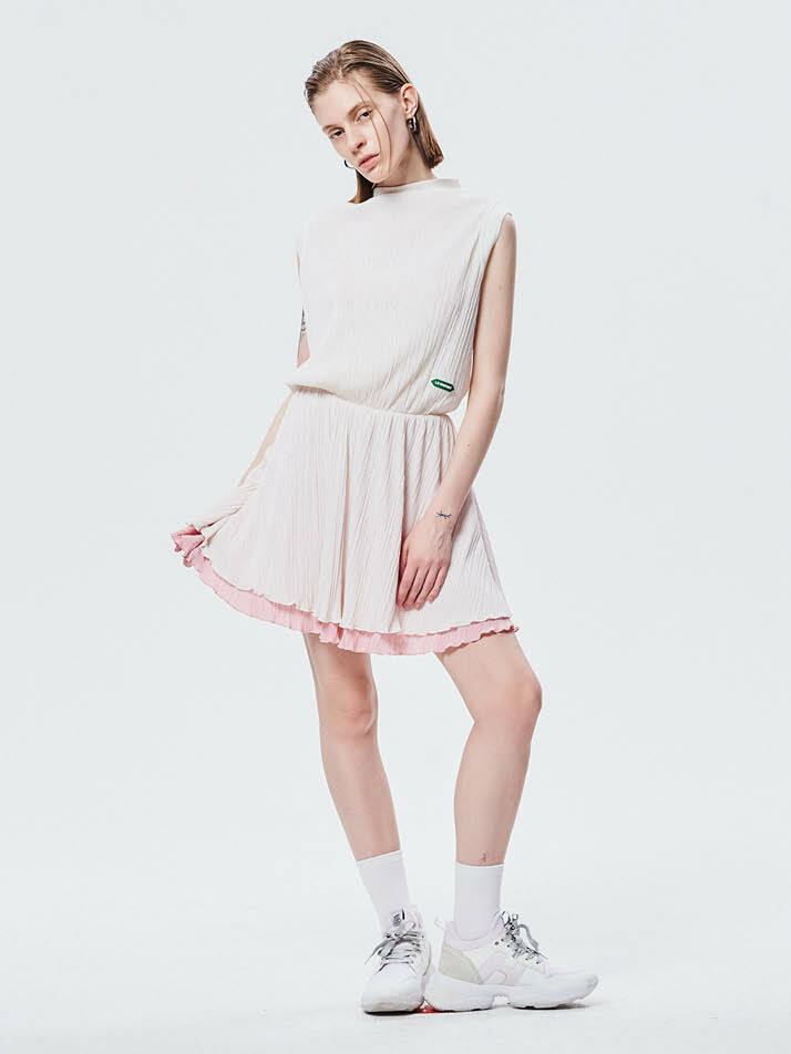 아이리스 플리츠 드레스 Iris Pleats Dres_Cream