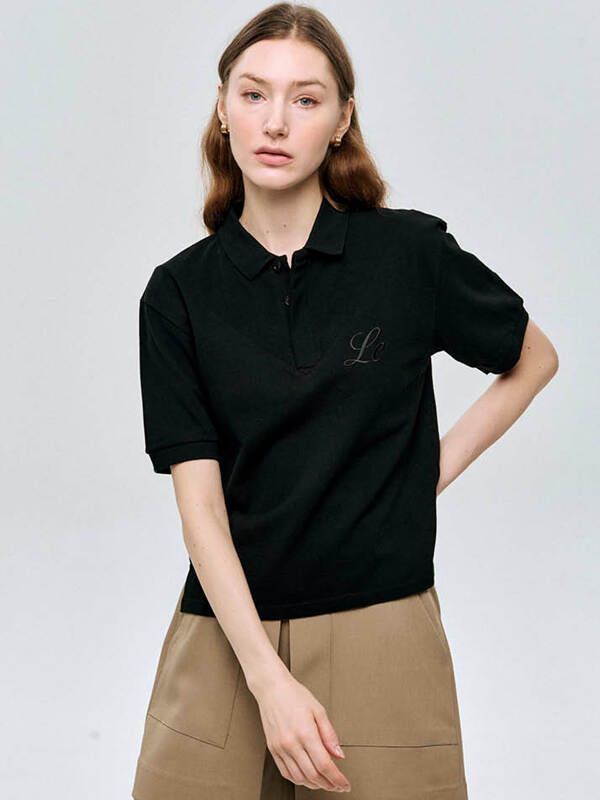 LE 폴로 티셔츠 LE Polo T_Black