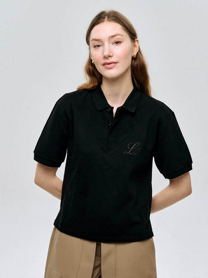 LE 폴로 티셔츠 LE Polo T_Black