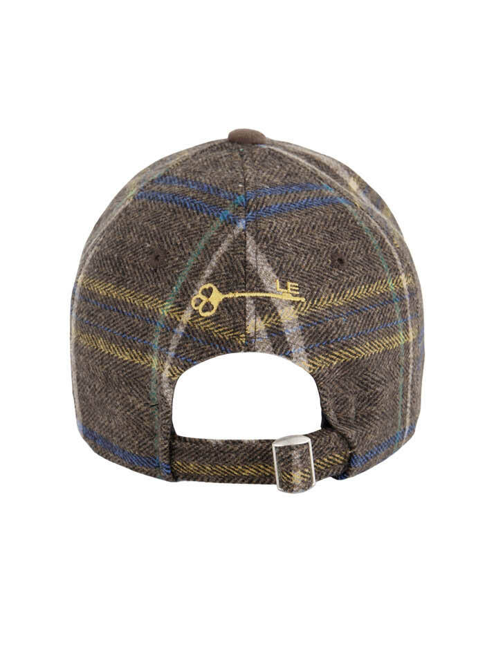 체크 & 스웨이드 캡 Check & Suede Cap_Brown