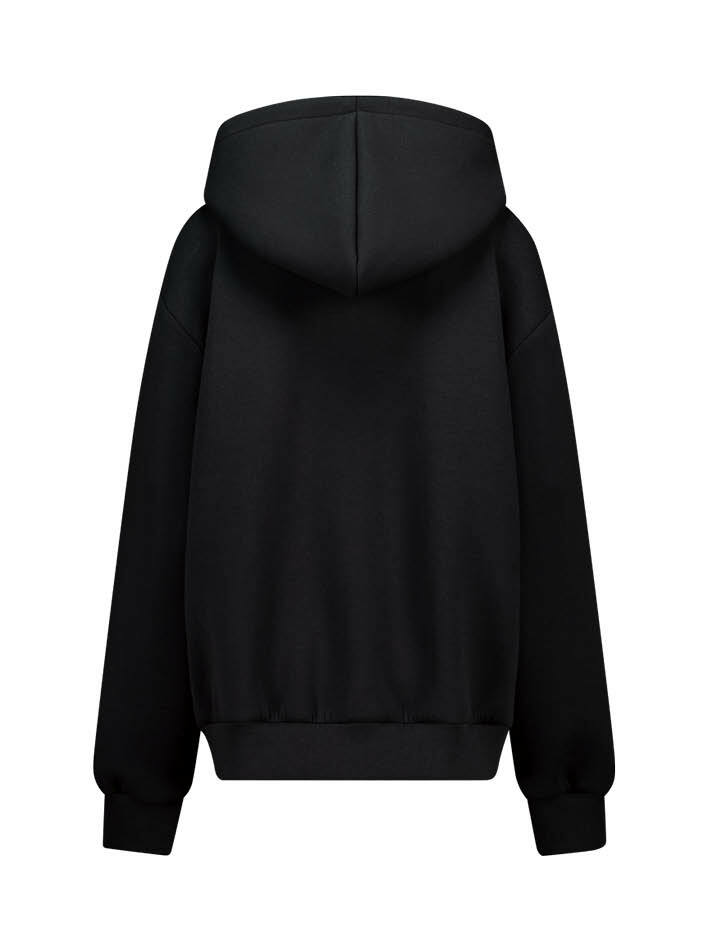 오버사이즈 후드 집업 Oversize Hood Zip-up-Balck