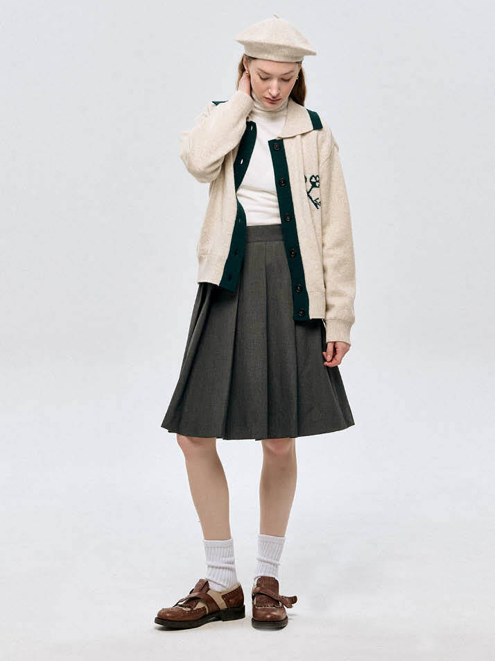 레트로 방풍 카디건 Retro Winter Cardigan_BEIGE