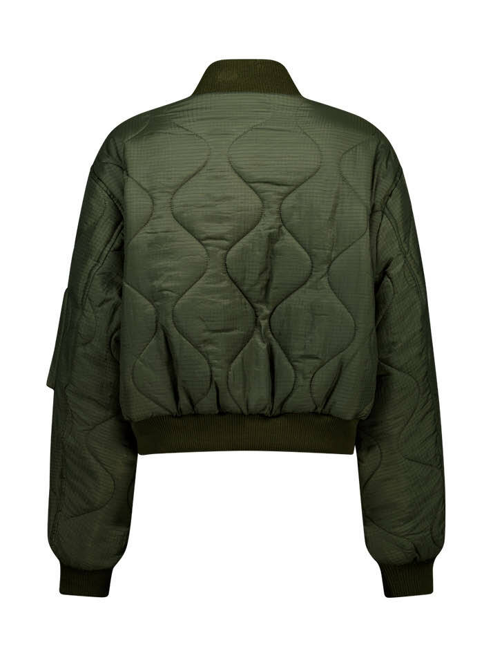 누빔 장식 기모 블루종 Quilted Blouson_KHAKI