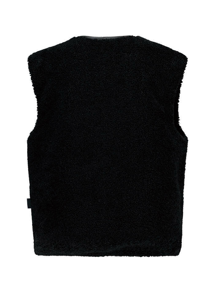 리버시블 테디베어 베스트 Reversible Teddy Bear Vest_ BLACK