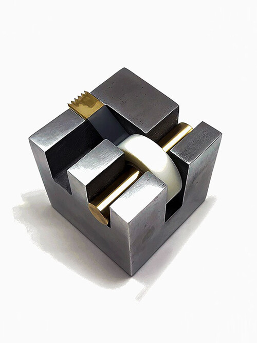 Hammer Tape Dispenser silver