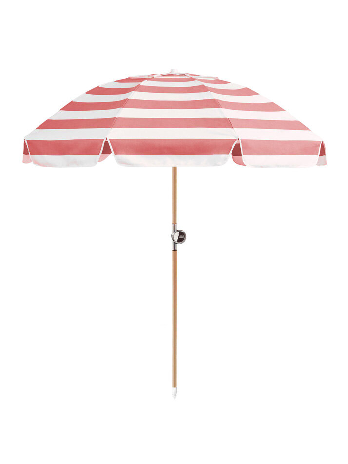 바질뱅스 Basil Bangs Luxury Umbrella - Coral Stripe