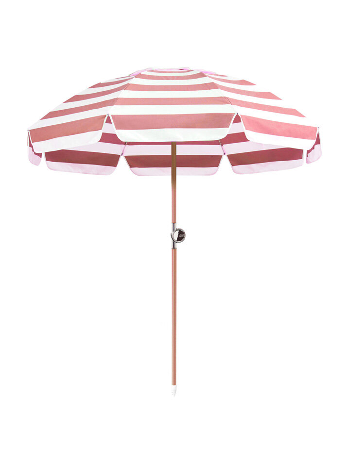 바질뱅스 Basil Bangs Luxury Umbrella - Coral Stripe