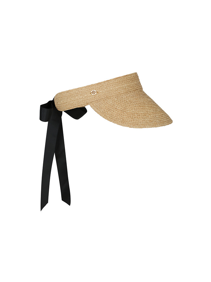 RAFFIA RIBBON SUNVISOR_Natural