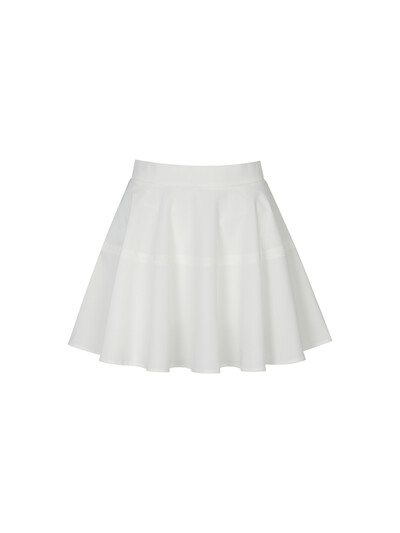 SUMMER SKATER SKIRT W/INNER PANTS_White