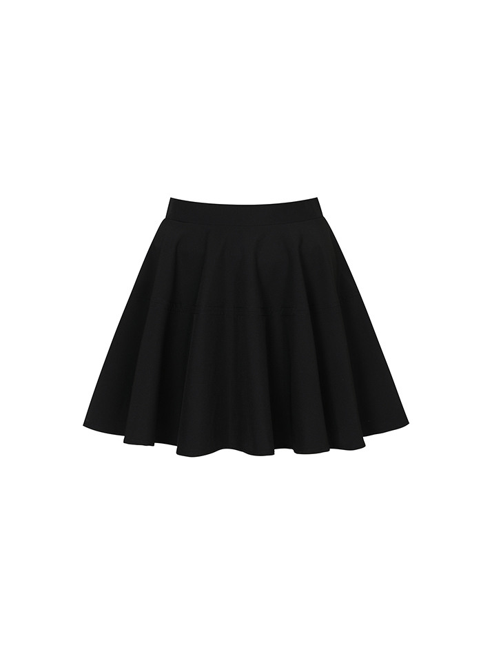 SUMMER SKATER SKIRT W/INNER PANTS_Black