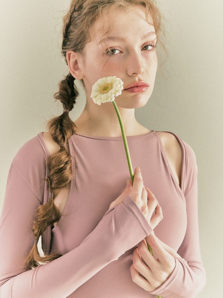 LEOTARD BOLERO CARDIGAN_Mauve Pink