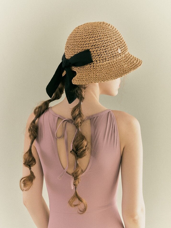 BOW BUCKET HAT_Beige