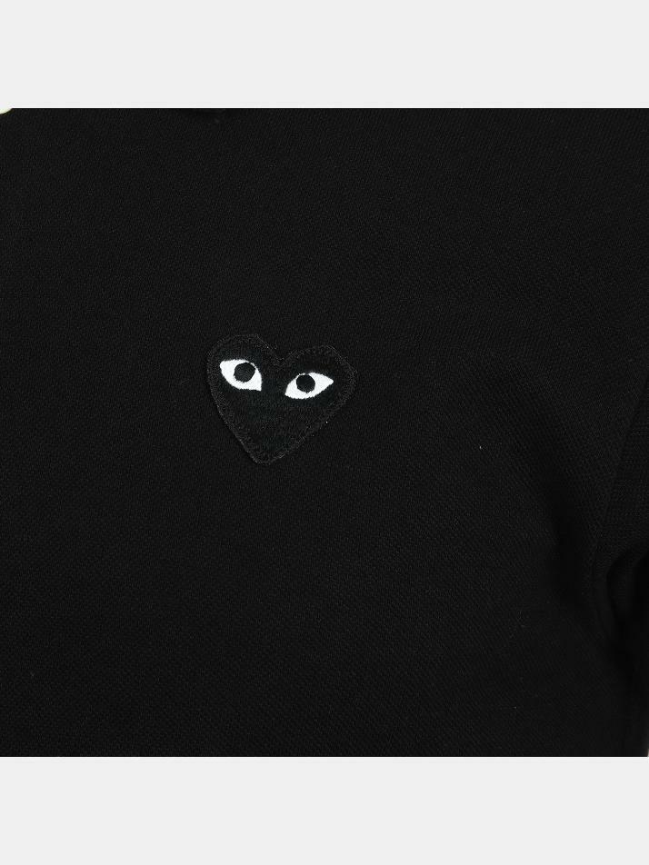 꼼데가르송 블랙하트 와펜 폴로 반팔 티셔츠 블랙 P1T066 BLACK
