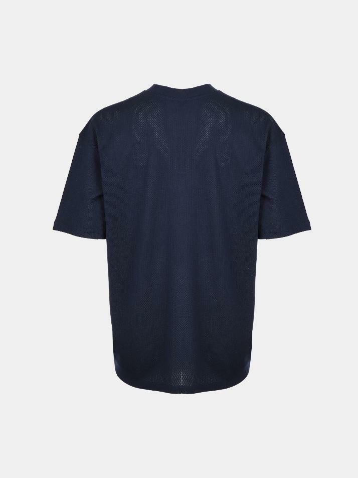 아페쎄 모란 로고 코튼 티셔츠 네이비 COGAF H26245 IAK