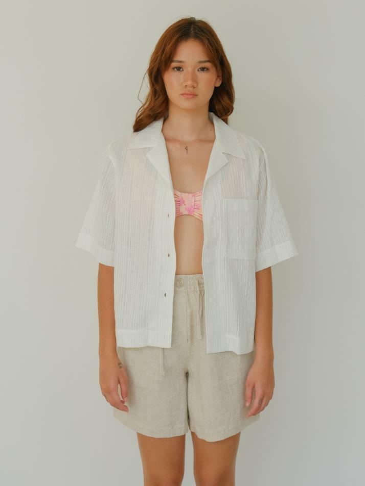 Easy Half Sleeve Shirt White