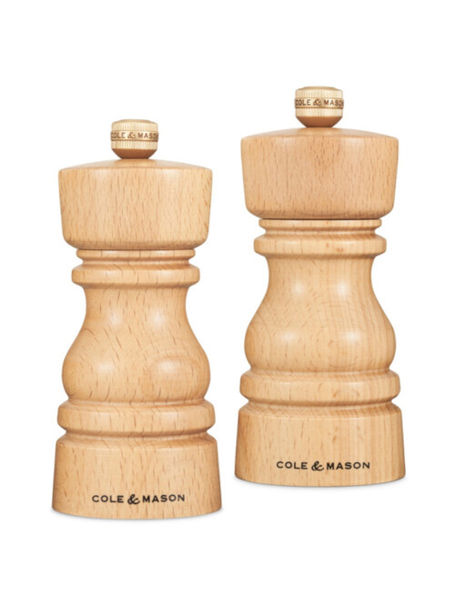 런던 소금 후추 그라인더 선물 세트 - 내츄럴 비치 130mm