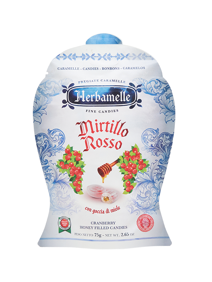 에르바멜레 허니드롭 크랜베리 캔디 75g