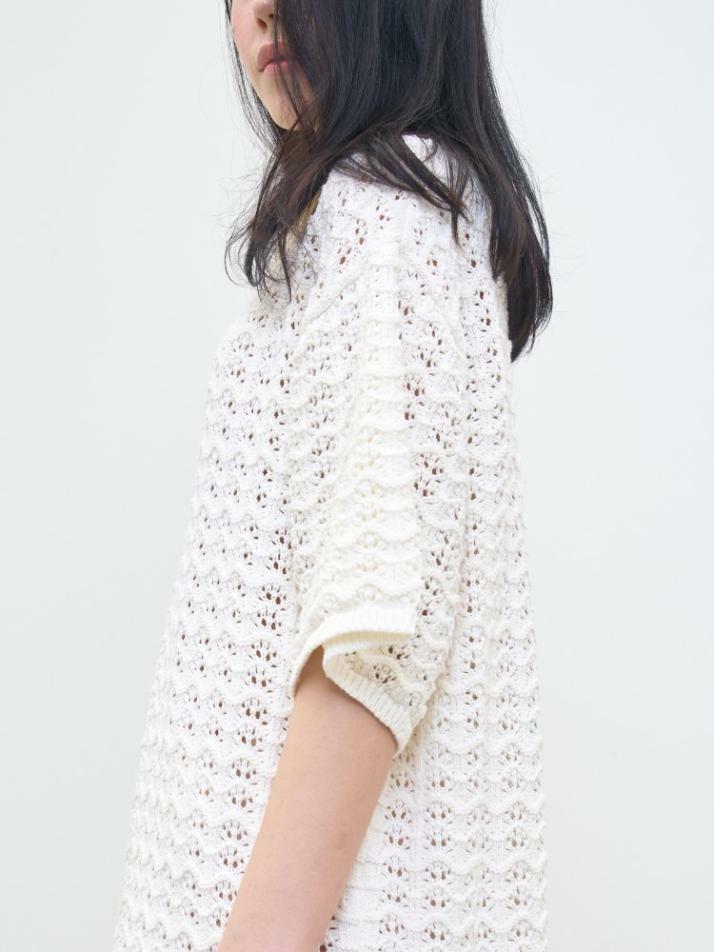 Mesh Cotton Knit Dress