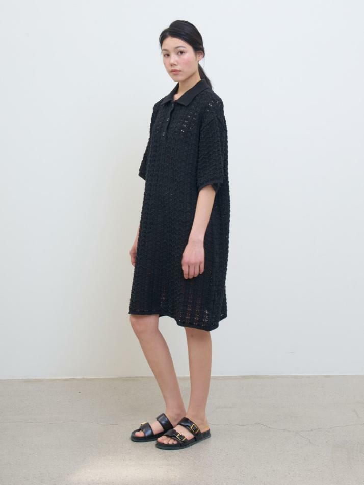 Mesh Cotton Knit Dress