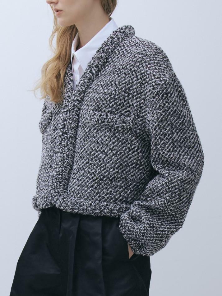 Tweed Zip-up Jacket