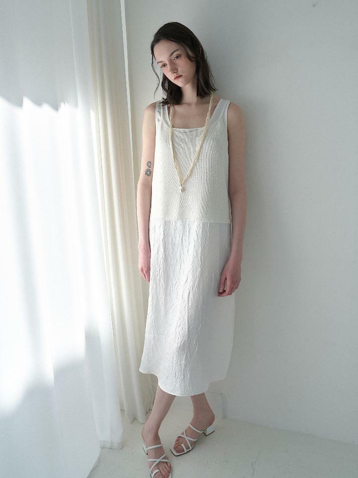 Crinkle midi Dress