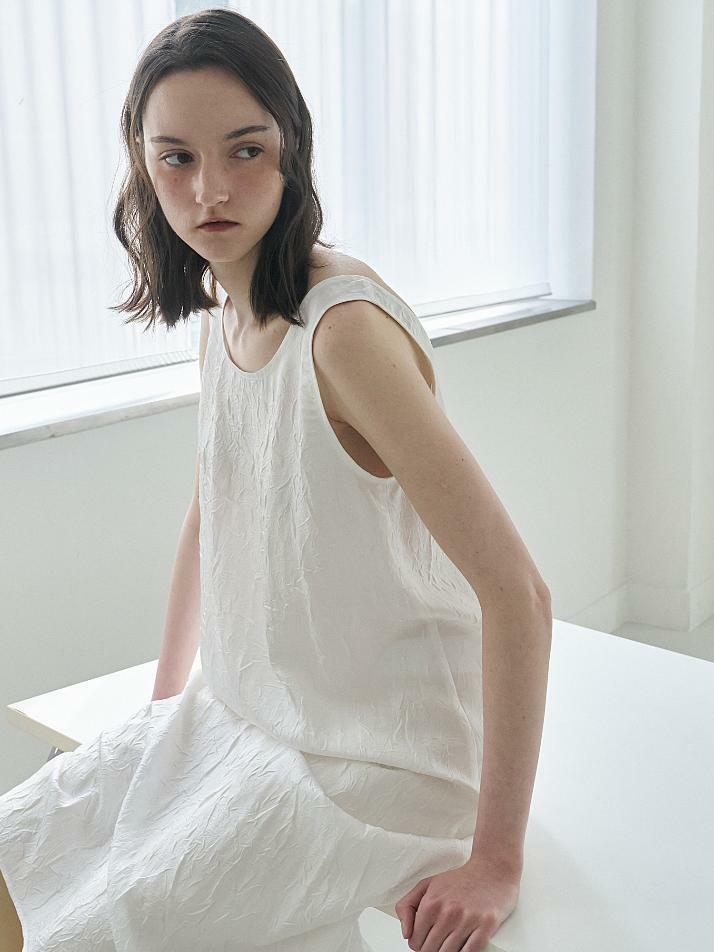 Crinkle midi Dress