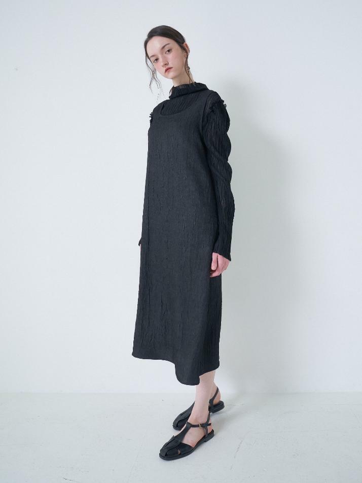 Crinkle midi Dress