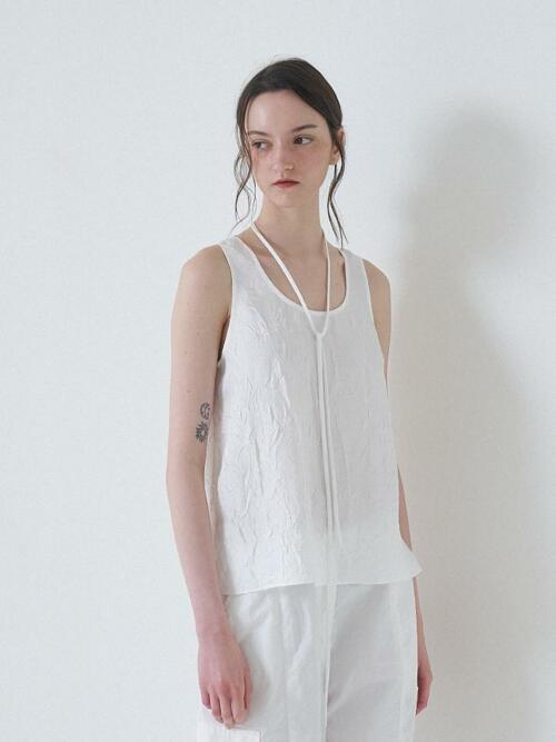Crinkle Strap Top