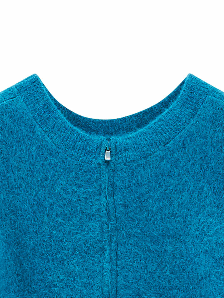 모헤어 꼬동 집업 니트